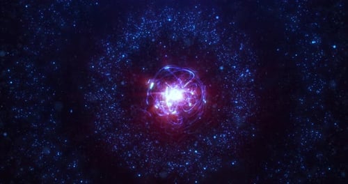 Futuristic Sci-Fi Energy Core Particle Background Animation