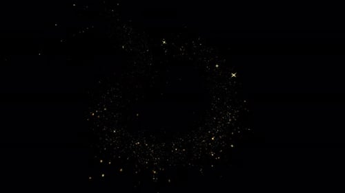 Golden Glitter Flight with Sparkling Light