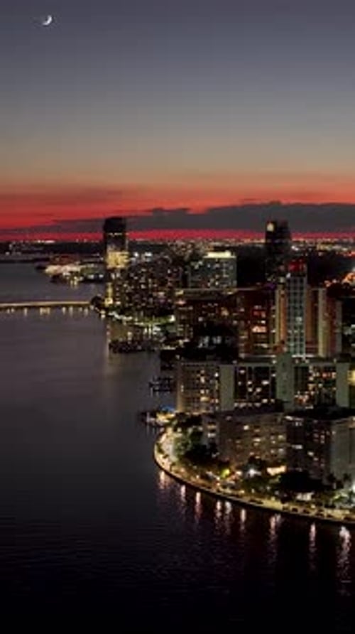 Miami Skyline At Miami In Florida United States.