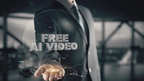 Free Ai Video Businessman Working with Virtual Reality at Office