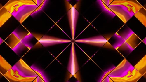 Vibrant Abstract Geometric Light Kaleidoscope Loop