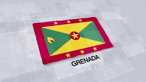 Grenada Flag On White Background