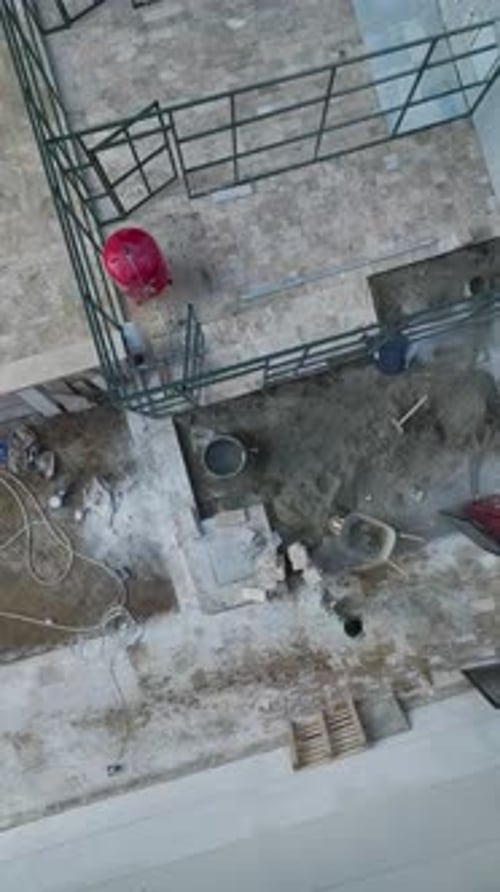 Aerial View of Construction Site