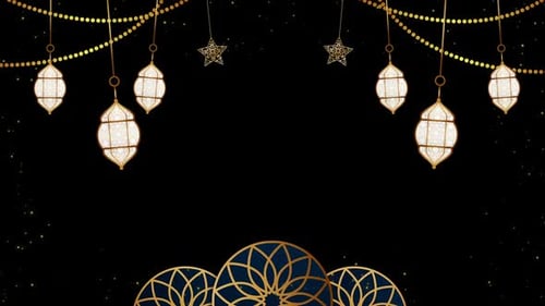 Elegant Islamic Lanterns and Stars Decorative Background