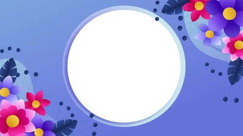 Spring Floral Background With Colorful Flowers