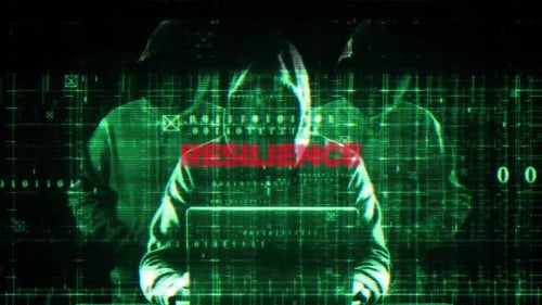 La resiliencia en la pantalla de hackeo en la tecnología