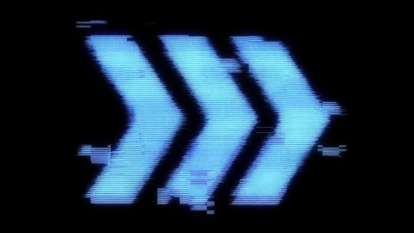 Glitch Digital Arrows Moving Right Technology Background, Overlays ...