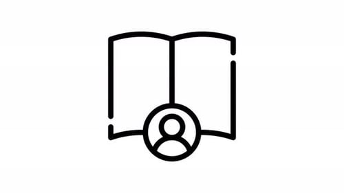 Animated Open Book and User Profile Icon