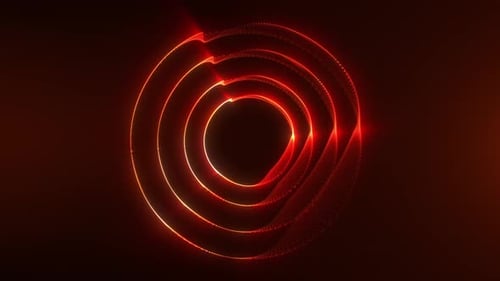 Abstract round sphere made of shiny particles of magical glow on a dark background, energy ball