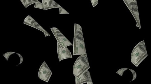 Animation mit fliegendem Geld — Dynamische Währungsgrafiken