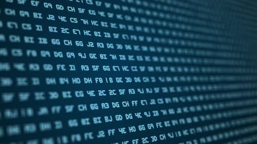 Futuristic Information Technology Background: High-Tech Binary Code Animation