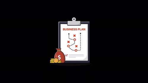 Animated Business Strategy Concept Animation Video - Transparent