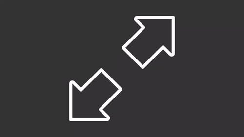 Animated linear arrows in opposite direction icon