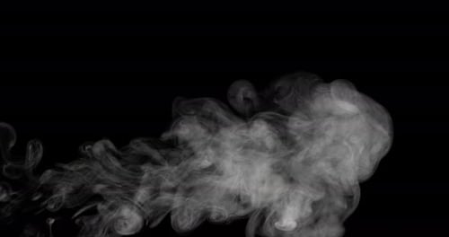 Mysterious smoky swirls flowing gracefully in super slow motion phantom flex 4k