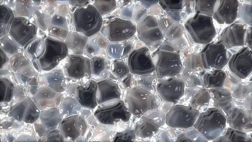 Animación de burbujas de vidrio de colores