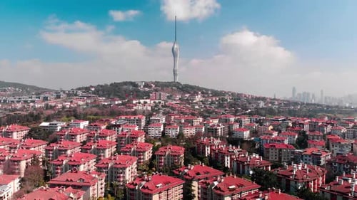 Istanbul aerial view, Camlica Tower