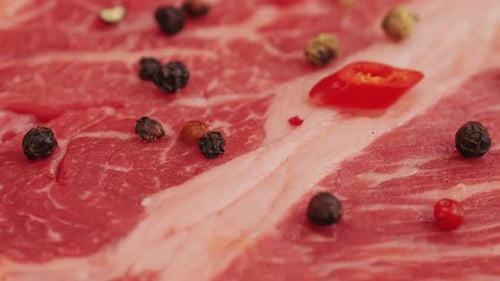 Delicious Raw Meat with Pepper and Chili