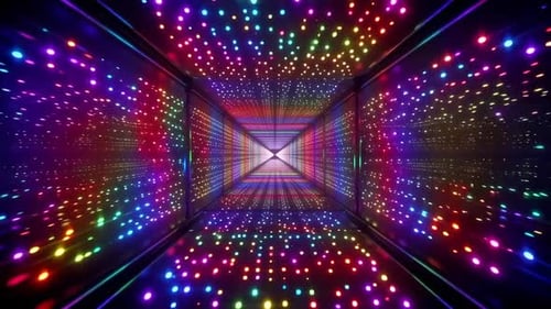 Colorful Infinite Neon LED Light Tunnel Loop