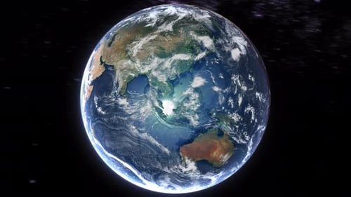 Realistic Earth From Space Zoom In Clouds Mali