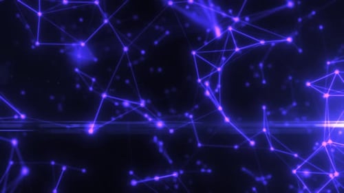 Abstract blue energy lines plexus triangles magical bright glowing futuristic hi-tech