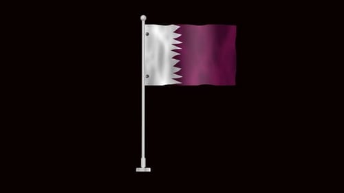 Flagge von Katar weht