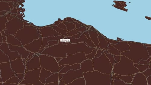 Andorra Map Zoom In Animation