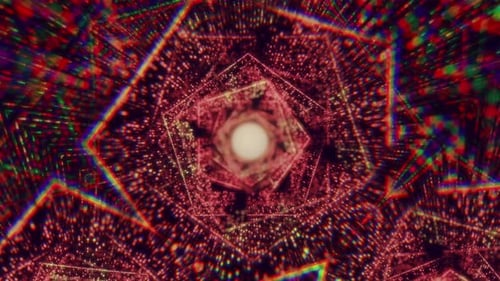 Flying Through Technology Tunnel Background