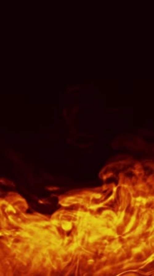 Vertikaler Hintergrund mit brennender Feuerflamme Orange Dunkel
