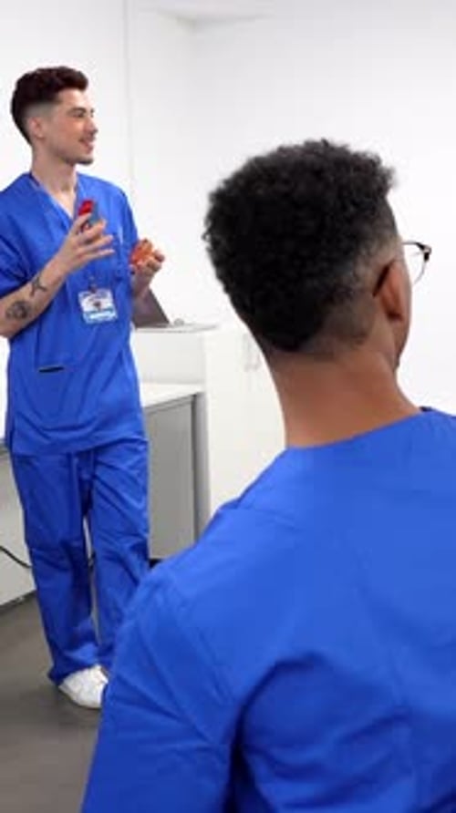 Medical Professionals Meeting at Workplace