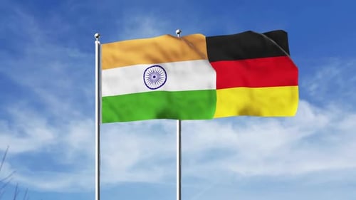 Bandera de la India contra bandera de Alemania