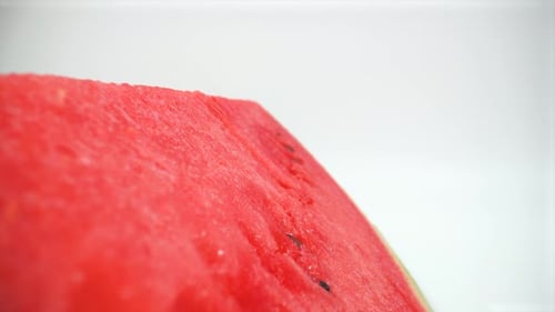 Sliced watermelon close up isolated 4K