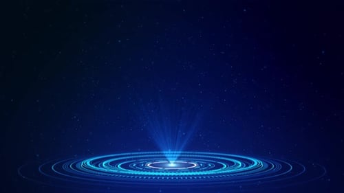 Portail d'affichage virtuel HUD en cercle futuriste, éléments circulaires holographiques, Skyfi Digital, Hitech, style HUD
