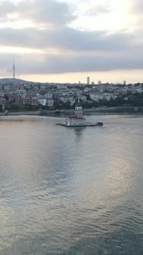 Vista aérea de Maiden's Tower, Estambul