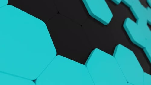 Abstrakte sechseckige Loop-Animation 4K