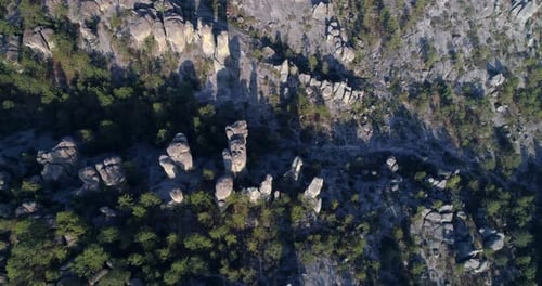 Vue aérienne d'El Valle de los Monies, région de Copper Canyon, Chihuahua.