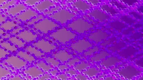 Abstract Futuristic Hexagon Grid Waving Background Loop