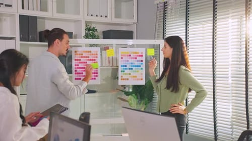 Group of multi-Ethnic businessman and businesswoman working in office.
