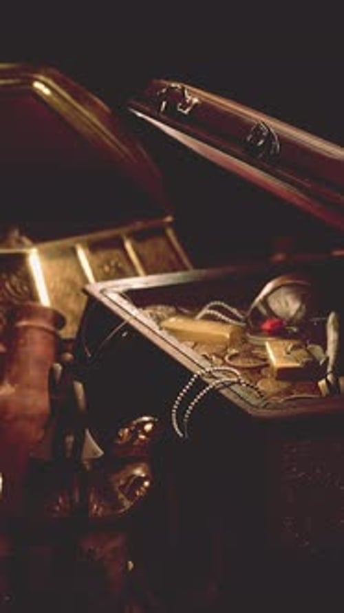 Jewels and Gold Coins in the Dark