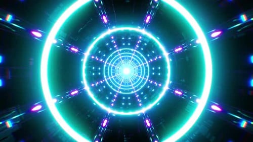 Pulsierendes Neonlicht Future Punk VJ Loop