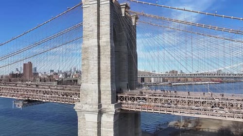 Brooklyn Bridge At Manhattan In New York United States.