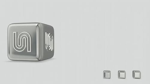 Luxury Business Background, Silver Cubes, Exclusive, Reflection, Figures, 3D Render