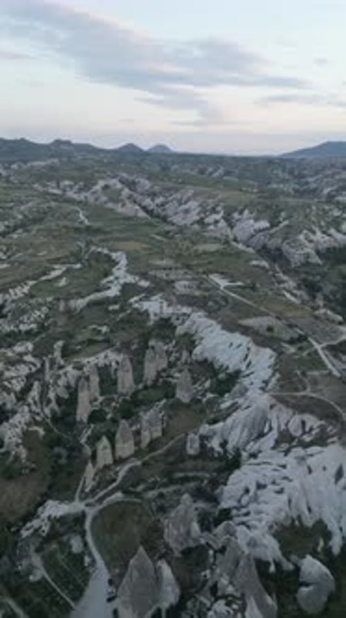 Aerial view of Cappadocia, Pasabaglari kapadokya, fairy chimneys Cappadocia, Turkey
