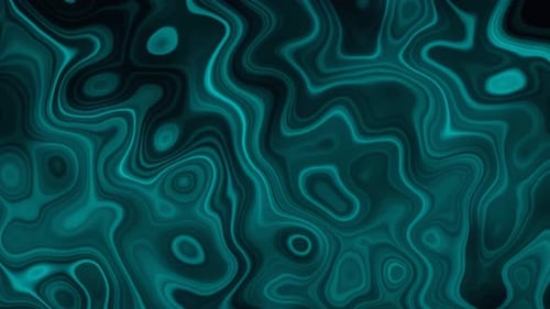 Fluid Abstract Organic Teal and Black Swirling Background Animation