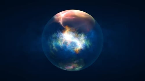 Abstract Flowing Nebula Sphere Background Animation