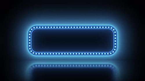 Marquee Light Board Retro Neon Sign Abstract Banner or Signboard Modern Frame Background Light Board