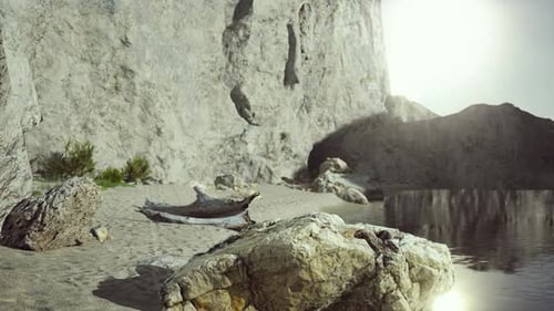 Rock Coastline and Crystal Clear Mediterranean Sea