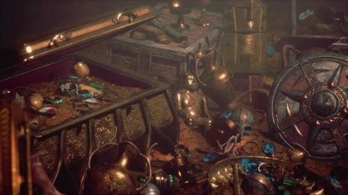 Gros plan sur les trésors et les accessoires vintage de luxe