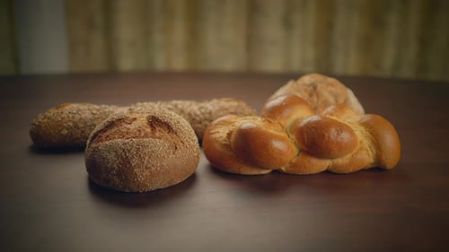 Bakery Concept of Homemade Breads Loaf Pastry Food Background