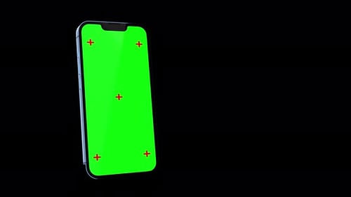 Creative animated smartphone mockup on transparent background. Alpha channel.