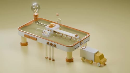 3D Loop Satisfying Online Shopping Animation